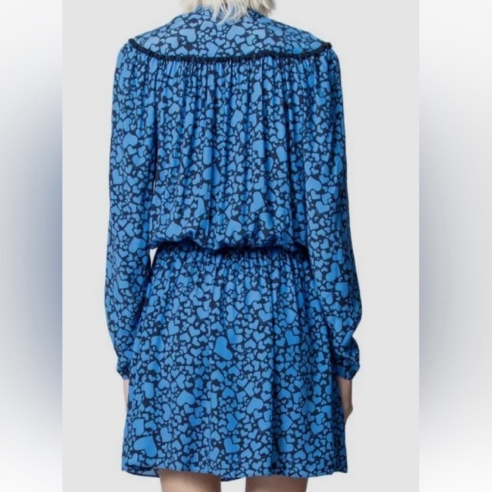 Zadig & Voltaire Reveal Print Coeur Heart Print Mini Dress - Picture 3 of 15